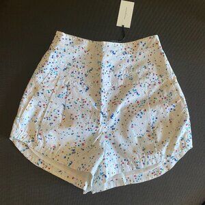 NWT TWENTY8TWELVE by Sienna Miller White Dotted Print Shorts GB 6 US 2 $325
